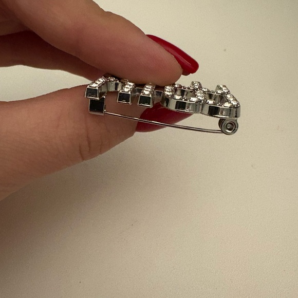 Miu Miu Silver Crystal Brooch - Picture 3 of 4